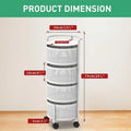 Cesta giratoria de almacenamiento de varios niveles con ruedas para organizar la cocina