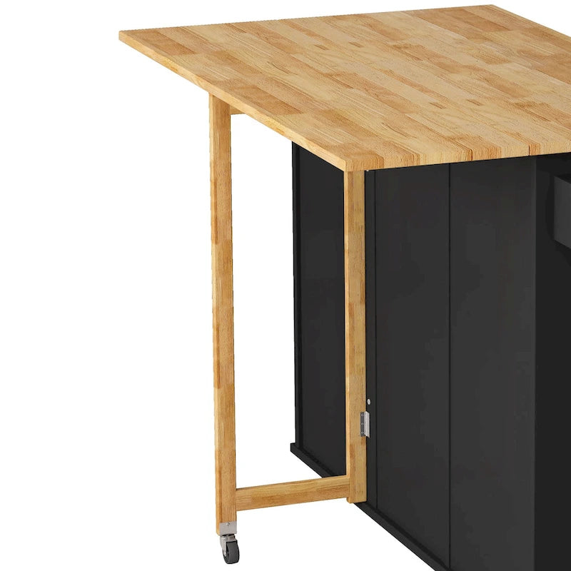Carrito isla de cocina con armario de 2 puertas