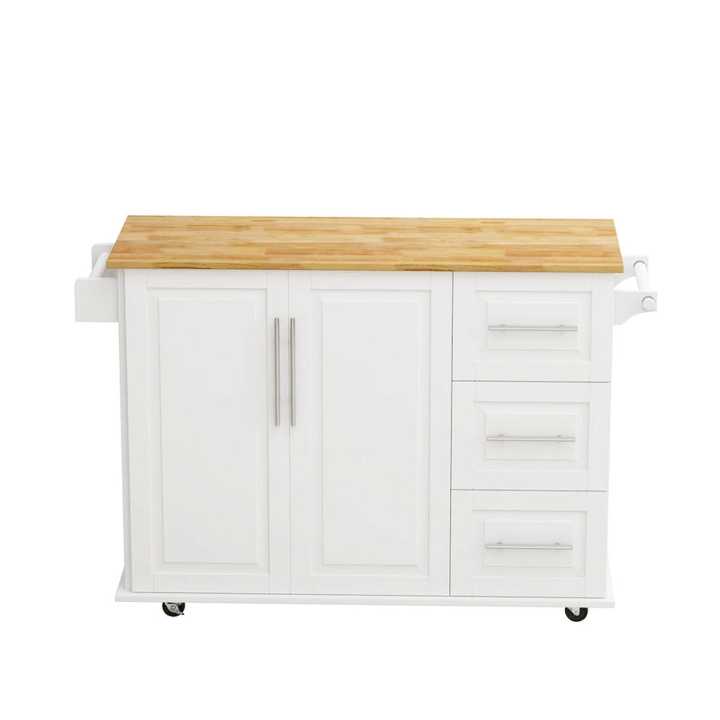 Carrito isla de cocina con armario de 2 puertas