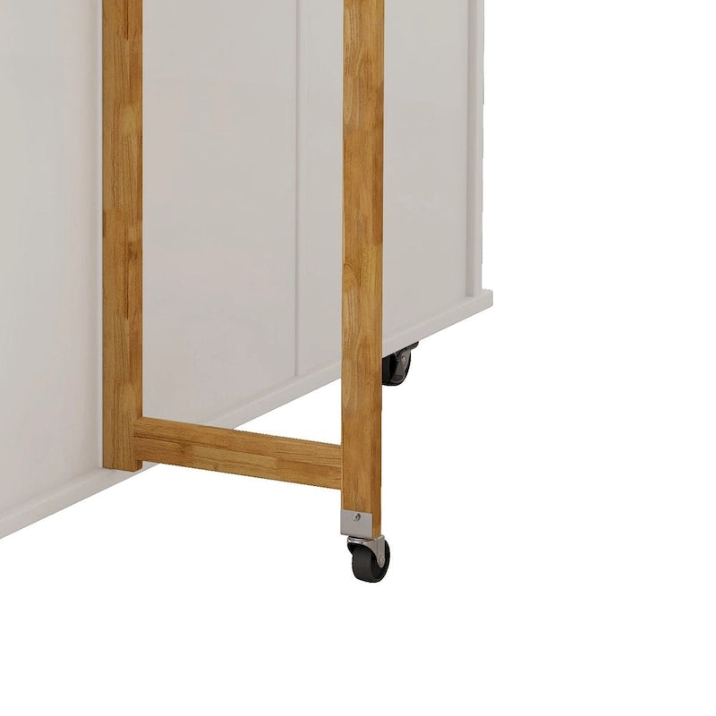 Carrito isla de cocina con armario de 2 puertas