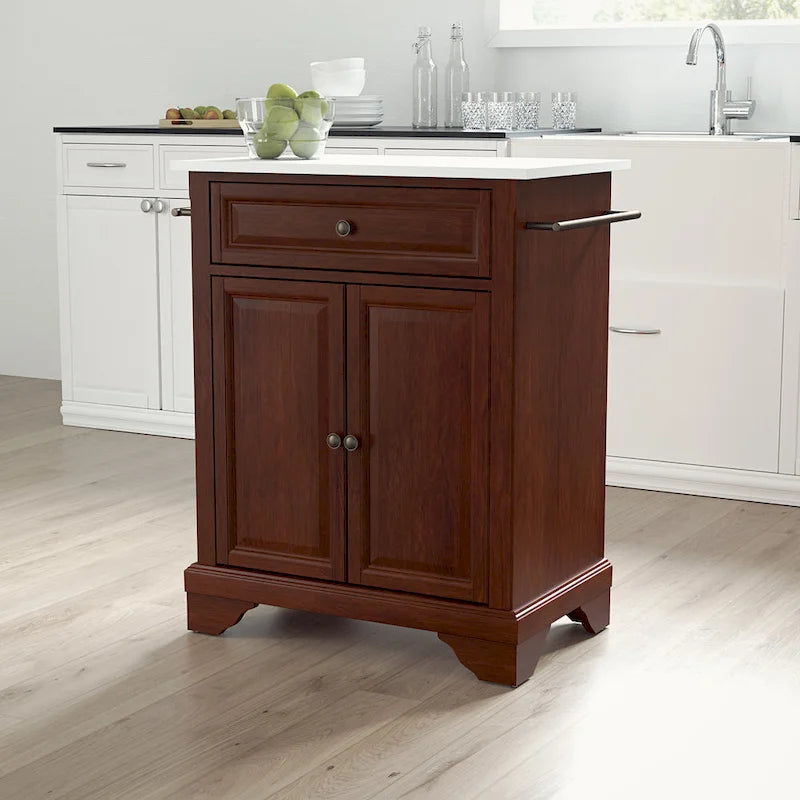 Desserte îlot de cuisine portable avec plateau en granit - 31W x 18D x 35.5H pouces