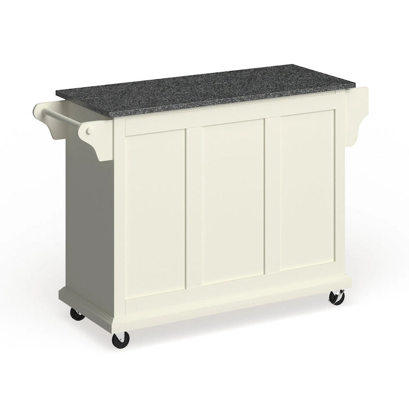 Volwaardige witte keukenkar met granieten blad - 18D x 51.5W x 36H inch
