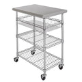 Edelstahl-Servierwagen, NSF-zertifiziert - 30W x 20D x 36H Zoll