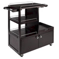 Galen Entertainment Cart, Espresso - 34.25 x 16.77 x 34.37 inches