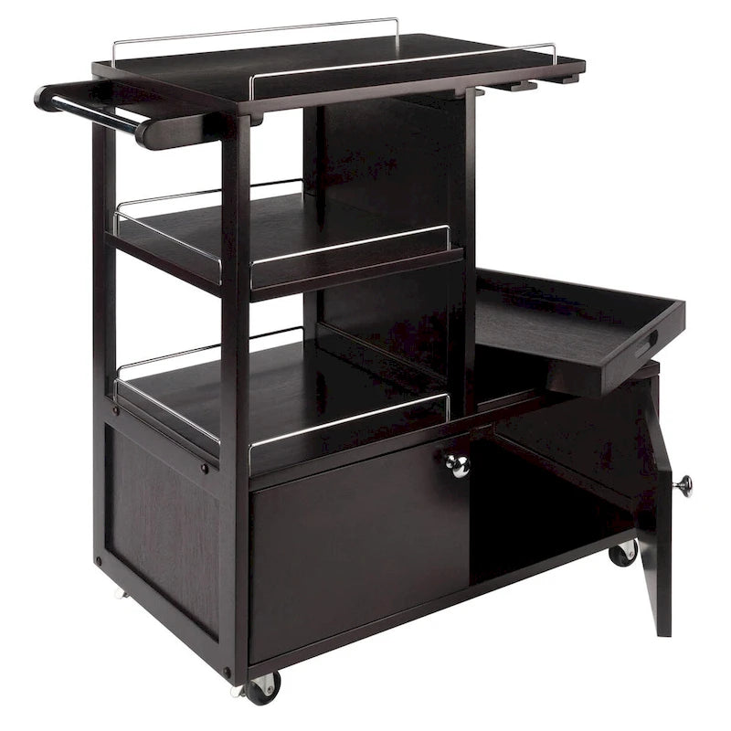 Servierwagen, Espresso - 34.25 x 16.77 x 34.37 Zoll