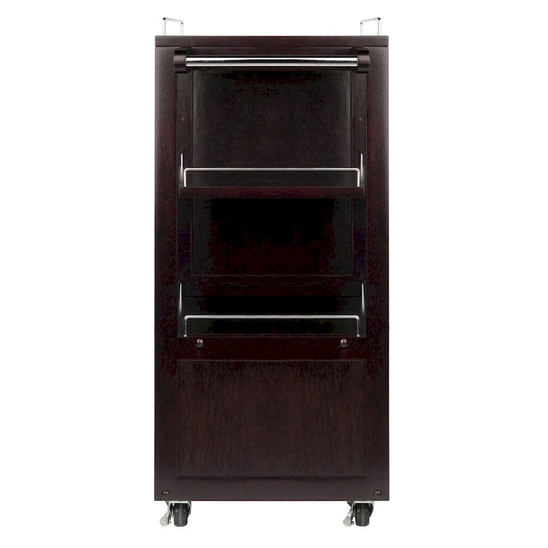 Desserte de divertissement, espresso - 34.25 x 16.77 x 34.37 pouces