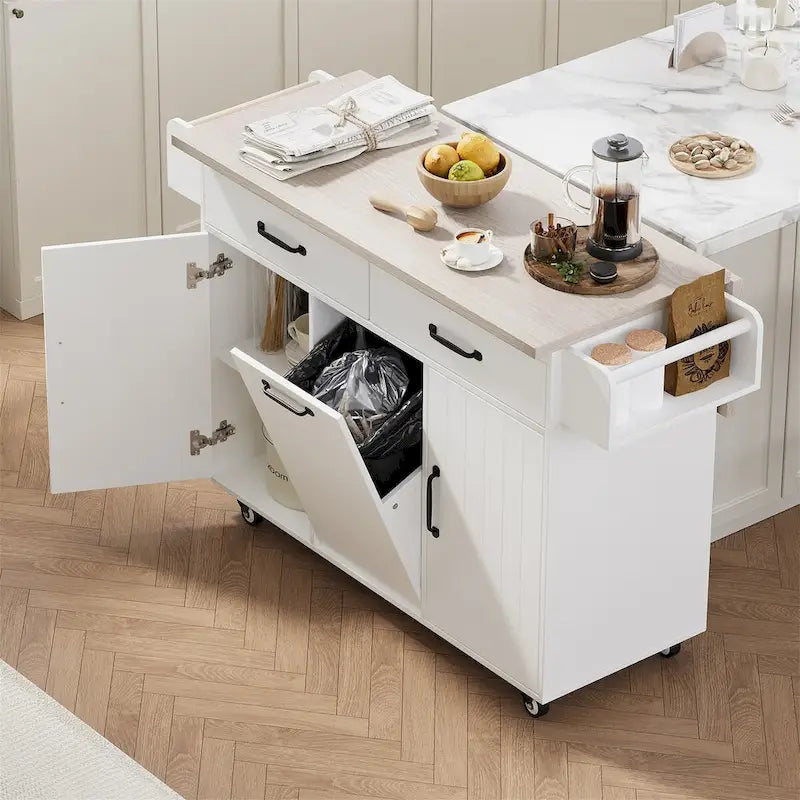 Kücheninsel mit Müllbehälter-Stauraumschrank