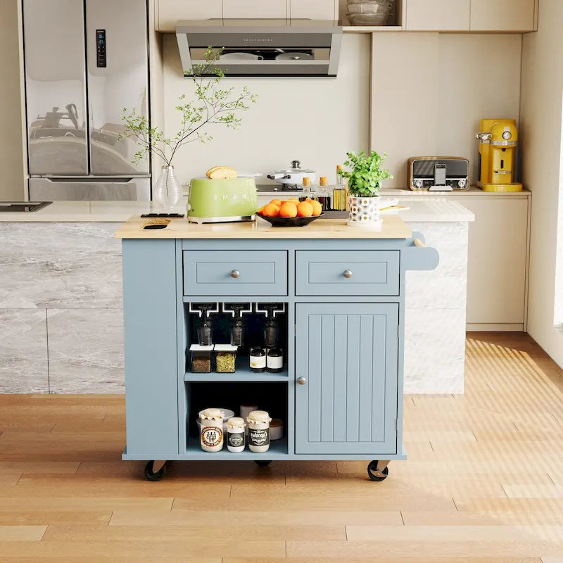 Isla de cocina con toma de corriente