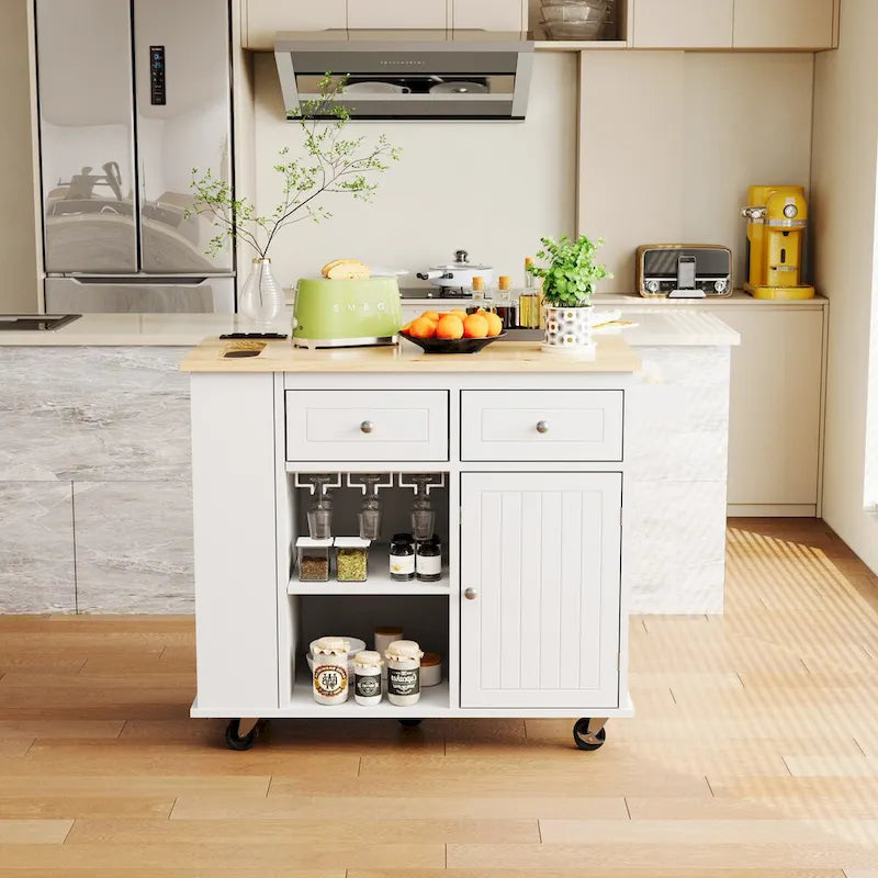 Isla de cocina con toma de corriente