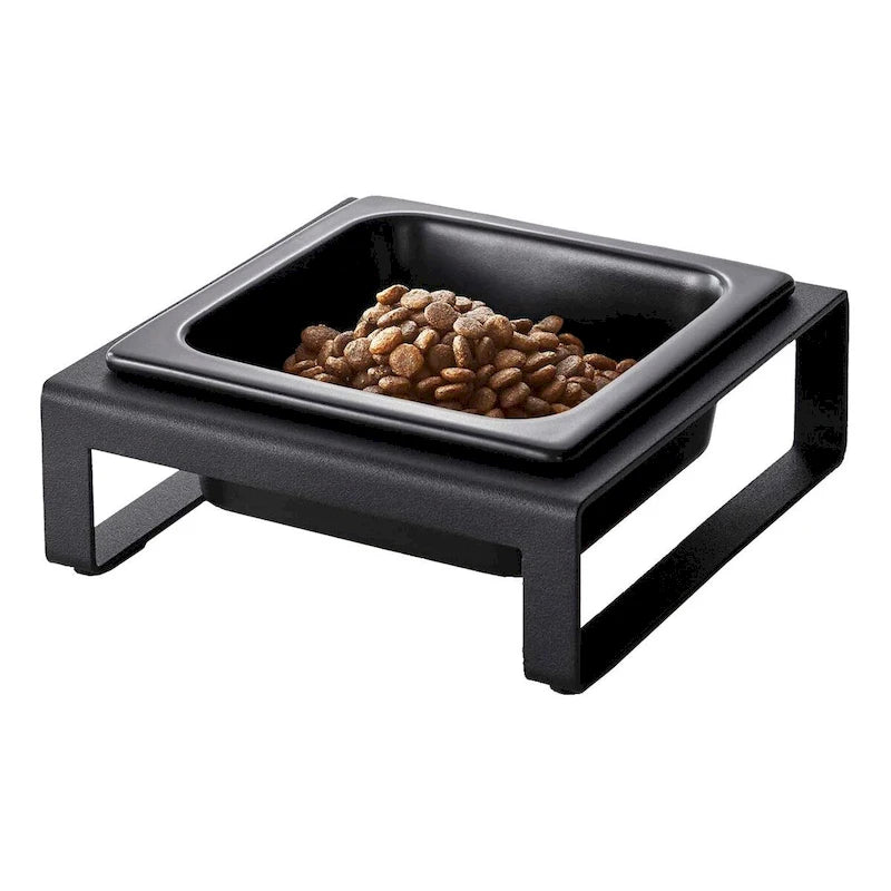 Gamelle simple pour animaux, en acier et céramique - 6.1L x 5.91W x 2.36H pouces