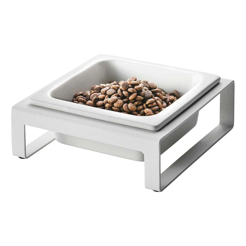 Gamelle simple pour animaux, en acier et céramique - 6.1L x 5.91W x 2.36H pouces