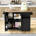 Carrito isla de cocina de 53.9 pulgadas con ala abatible y ruedas