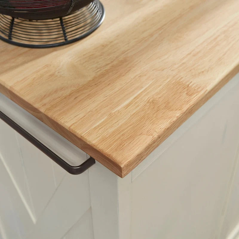 Gebroken witte houten keukentrolley - 45 x 36 x 16 inch