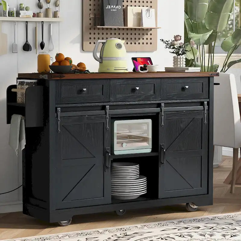 Keukentrolley op wielen voor thuis, de keuken en de eetkamer