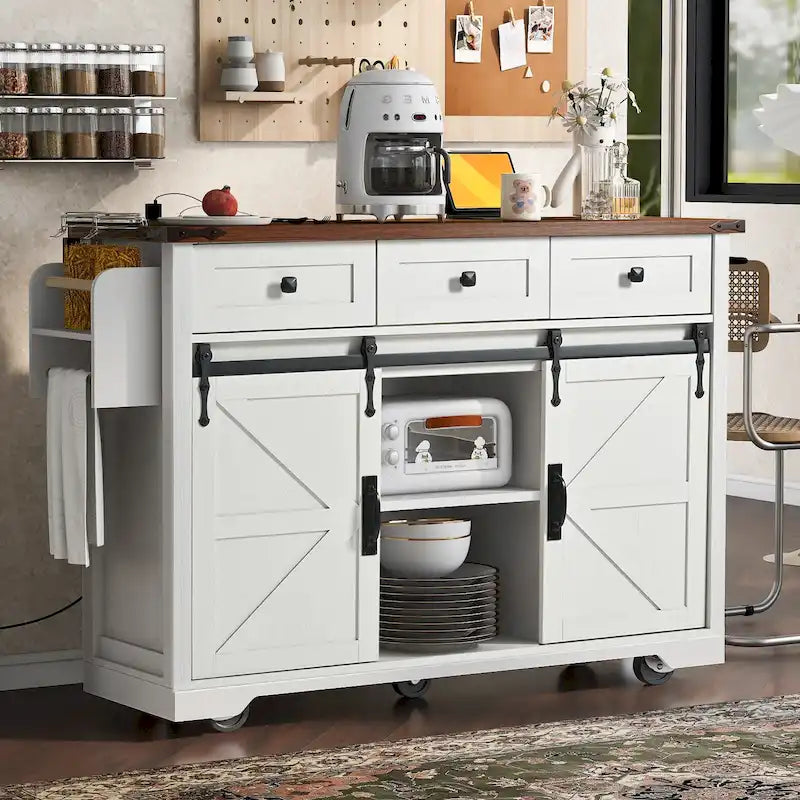 Keukentrolley op wielen voor thuis, de keuken en de eetkamer